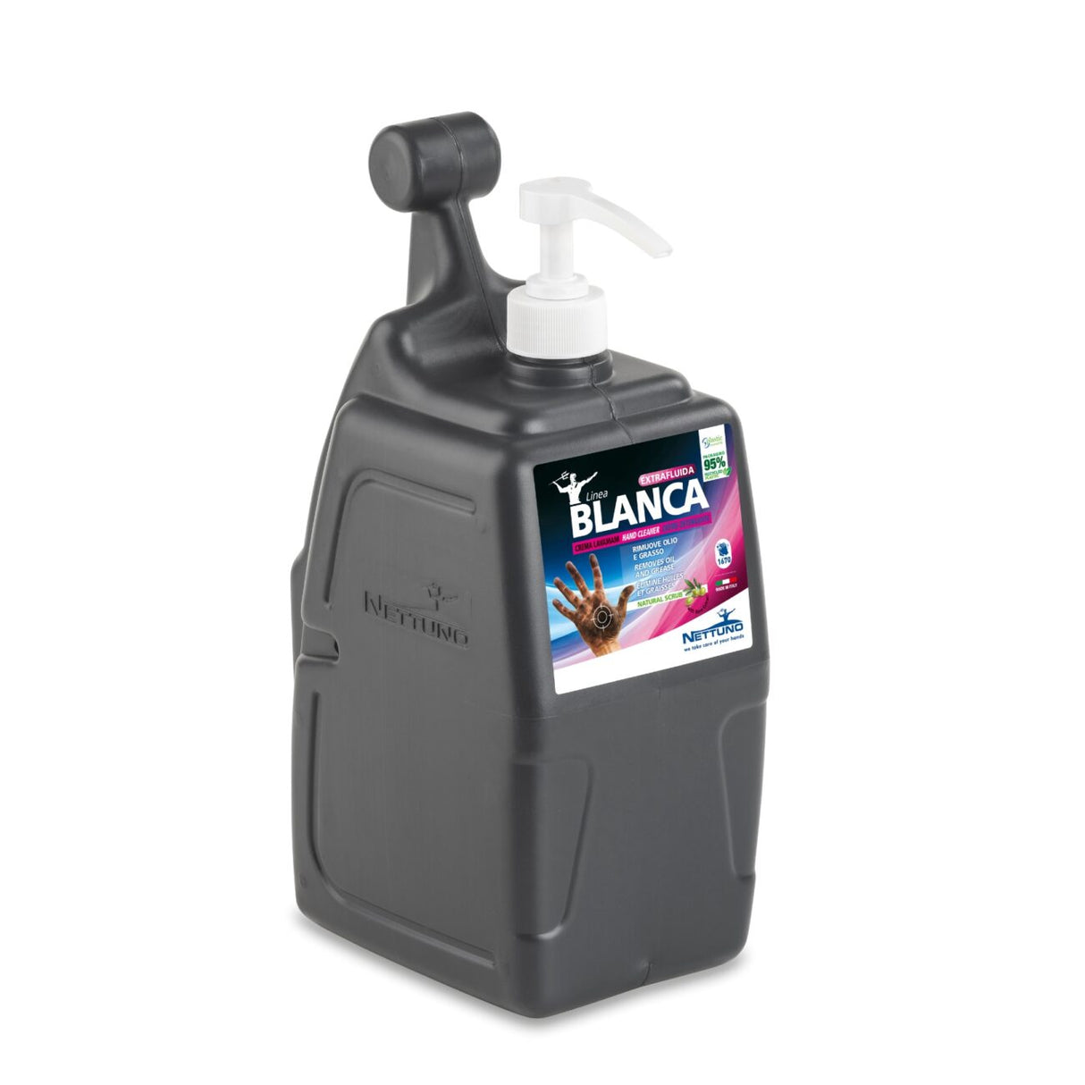 Linea Blanca Extrafluida Crema Lavamani Fluida Con Microgranuli Minerali Ed Estratto Di Oliva T-Box Da 5000Ml Con Dosatore