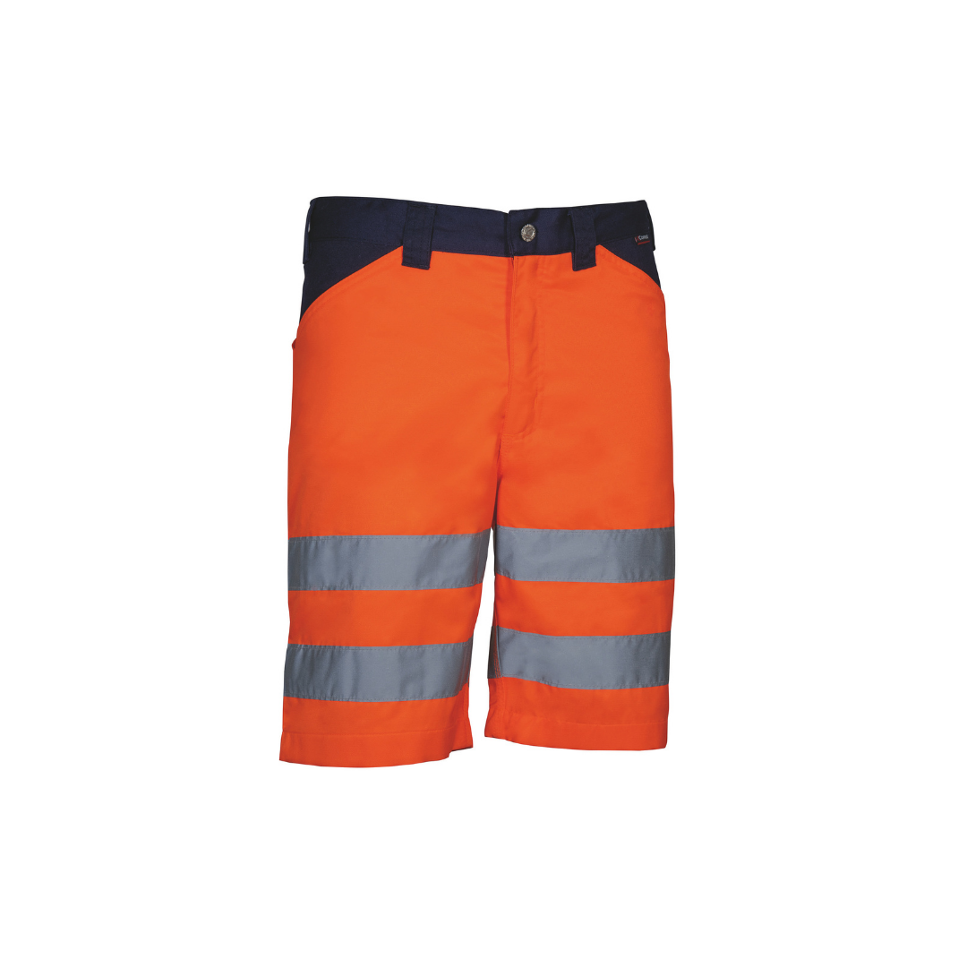 Pantaloncino Alta Visibilità Cofra Mirante Arancio Fluo/Navy