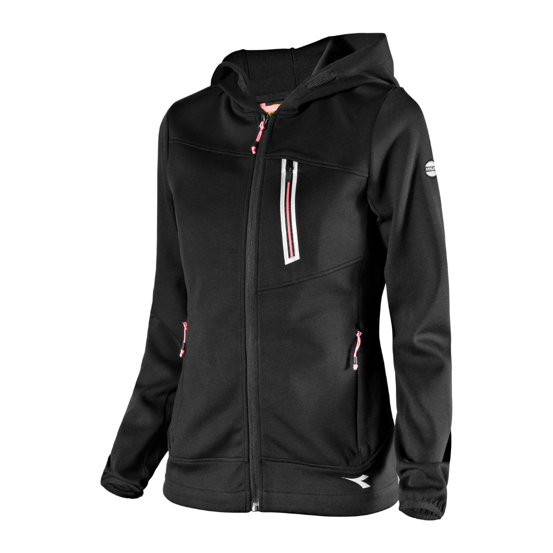 Felpa da lavoro Diadora Sweatshirt Ability Athena da Donna - Black