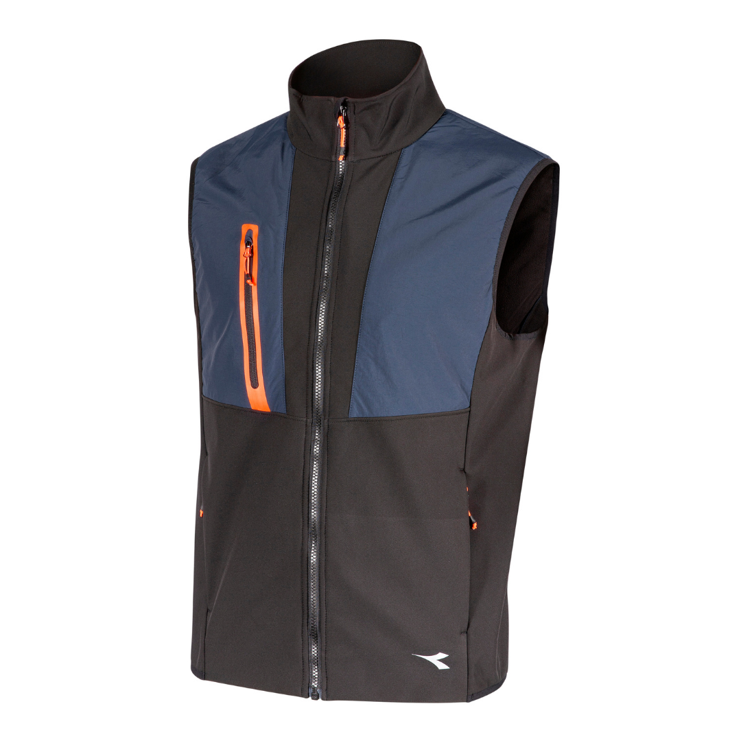 Gilet da Lavoro Diadora Vest Softshell Hybrid - Black/Blue Denim