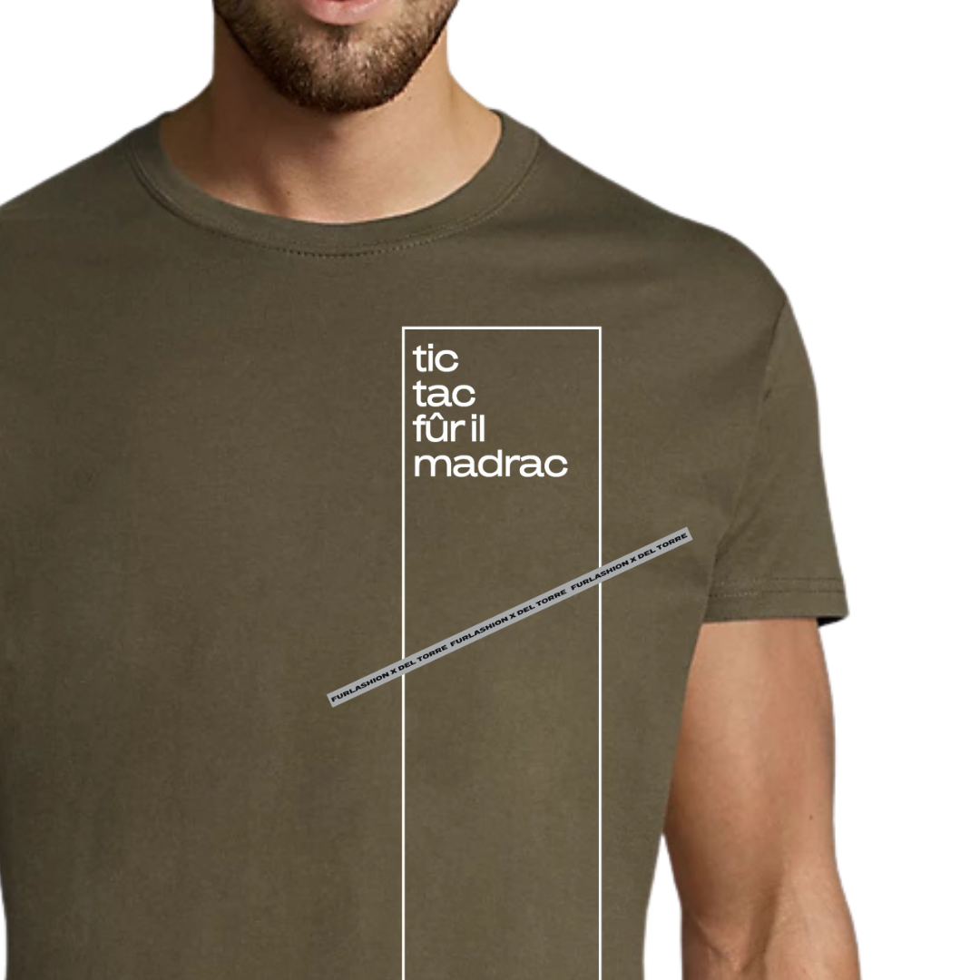 T-Shirt FURLASHION x Del Torre MADRAC 100% cotone - colore verde militare