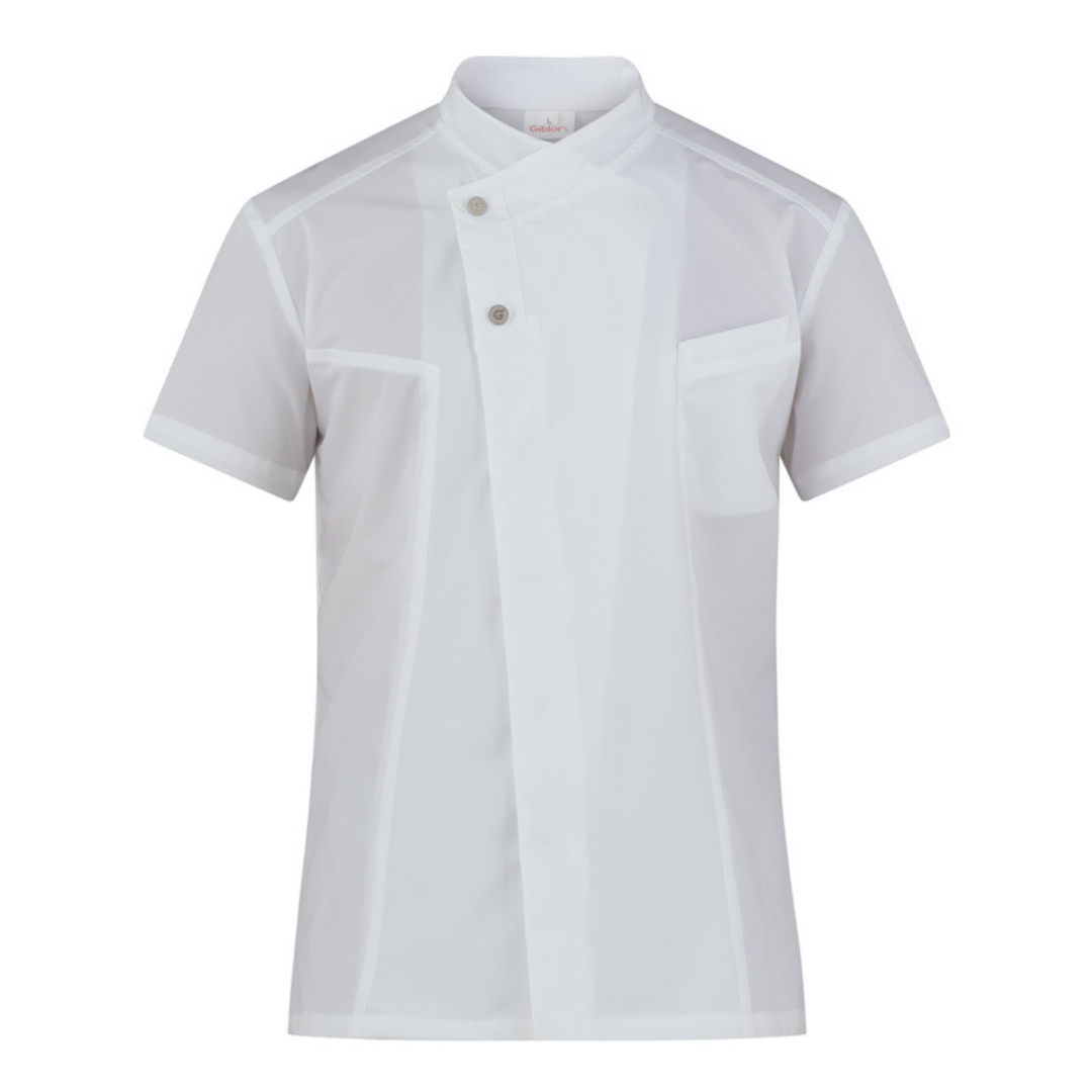 Giacca Cuoco Giblor's Harry Maniche Corte - Bianco