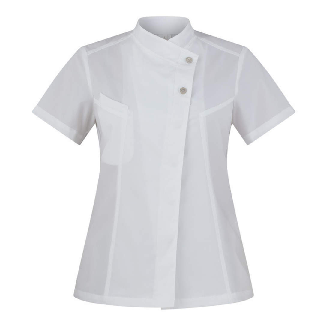 Giacca Cuoco Giblor's Megan da Donna Maniche Corte - Bianco