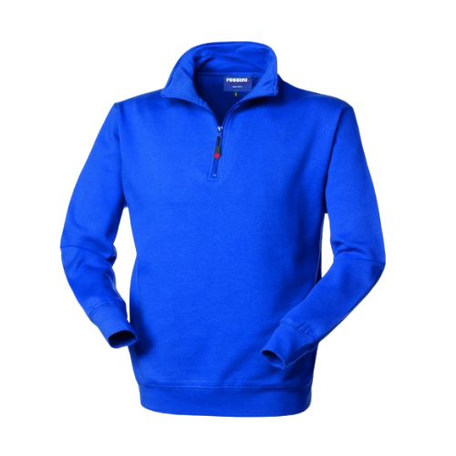 Felpa da lavoro Perth Mezza Zip Azzurro Royal 80% cotone 20% poliestere