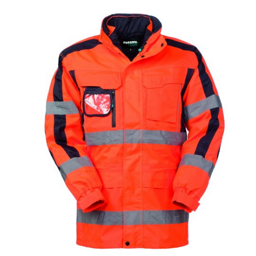 Parka alta visibilità Fresnel Hi-Vis Rossini - Arancio / Blu