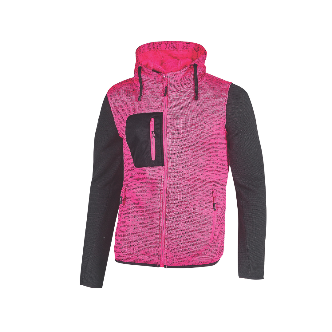 Felpa da lavoro U-Power Rainbow Black/Fucsia