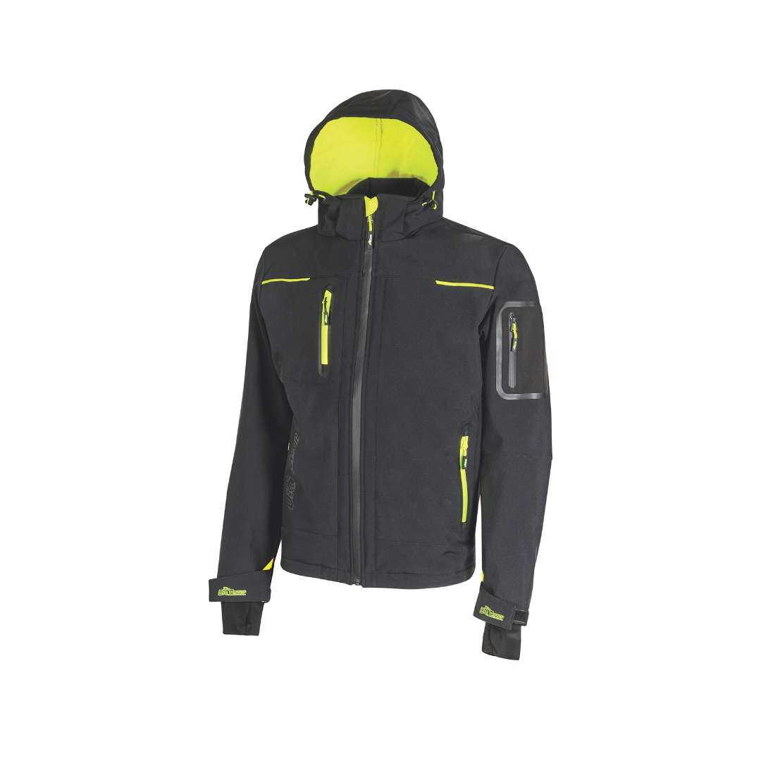 Giacca Softshell da lavoro U-Power Space Black Carbon