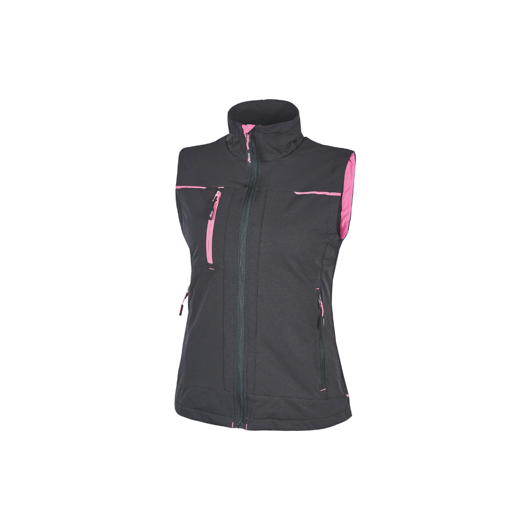Gilet da lavoro U-Power Saturn Lady Grey Fucsia