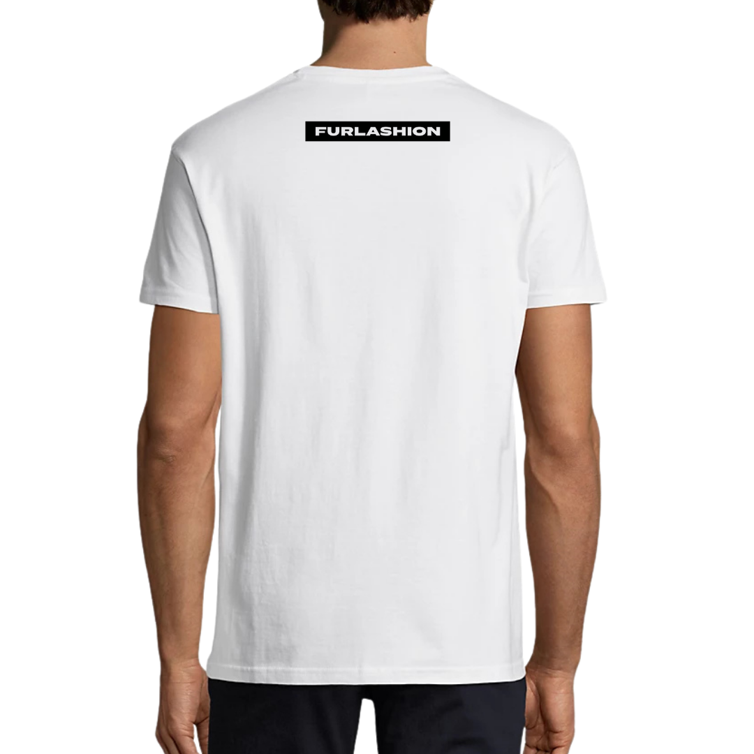T-shirt FURLASHION x Average Furlan Guy scelta dai veri fan per il 2025 - 100% cotone colore bianco FURLASHION