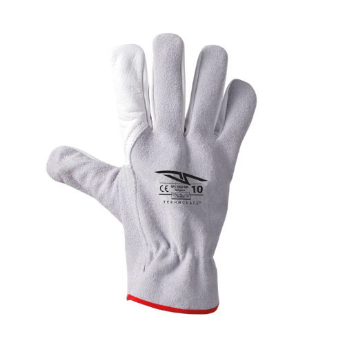 Guanti palmo fiore dorso crosta tg 10 - Cartone 120 paia