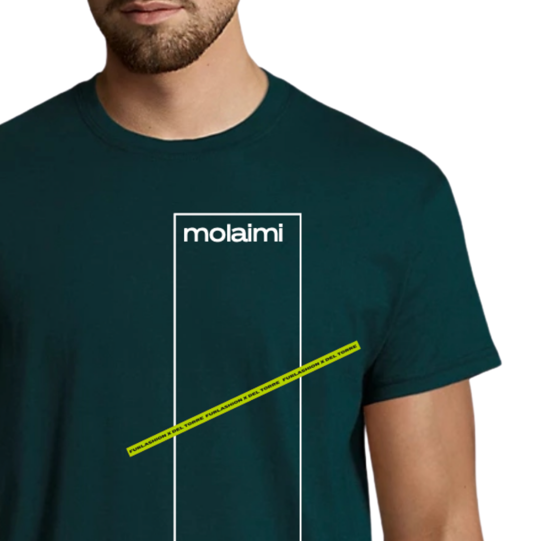 T-Shirt FURLASHION x Del Torre MOLAIMI 100% cotone - colore petrolio