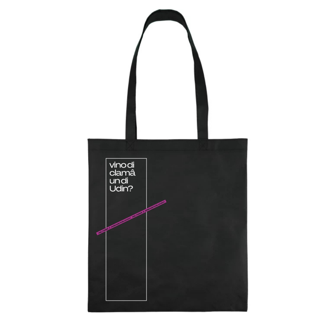 Borsa FURLASHION x Average Furlan Guy VINO DI CLAMA UN DI UDIN - 100% cotone coltivato biologicamente