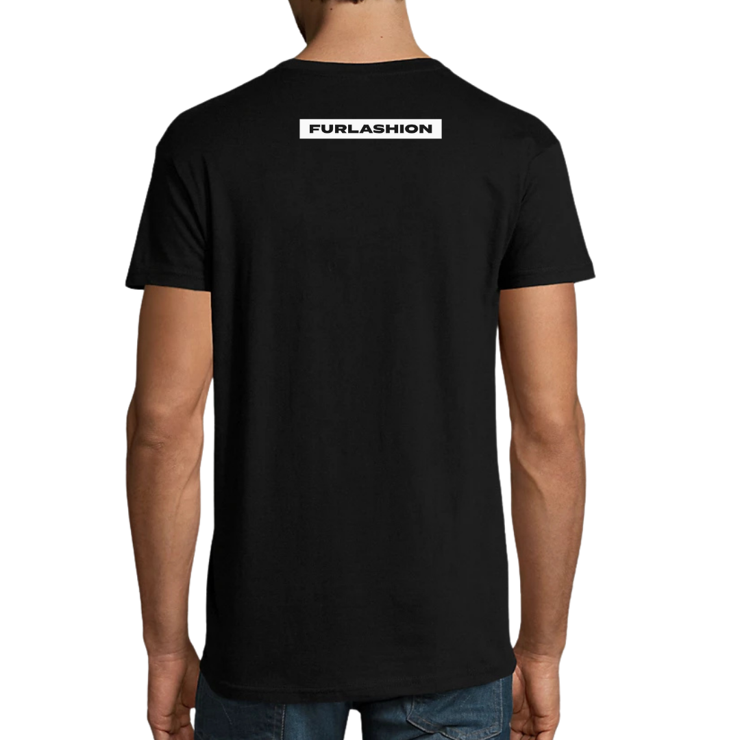 T-Shirt FURLASHION x Average Furlan Guy VINO DI CLAMA UN DI UDIN 100% cotone - colore nero