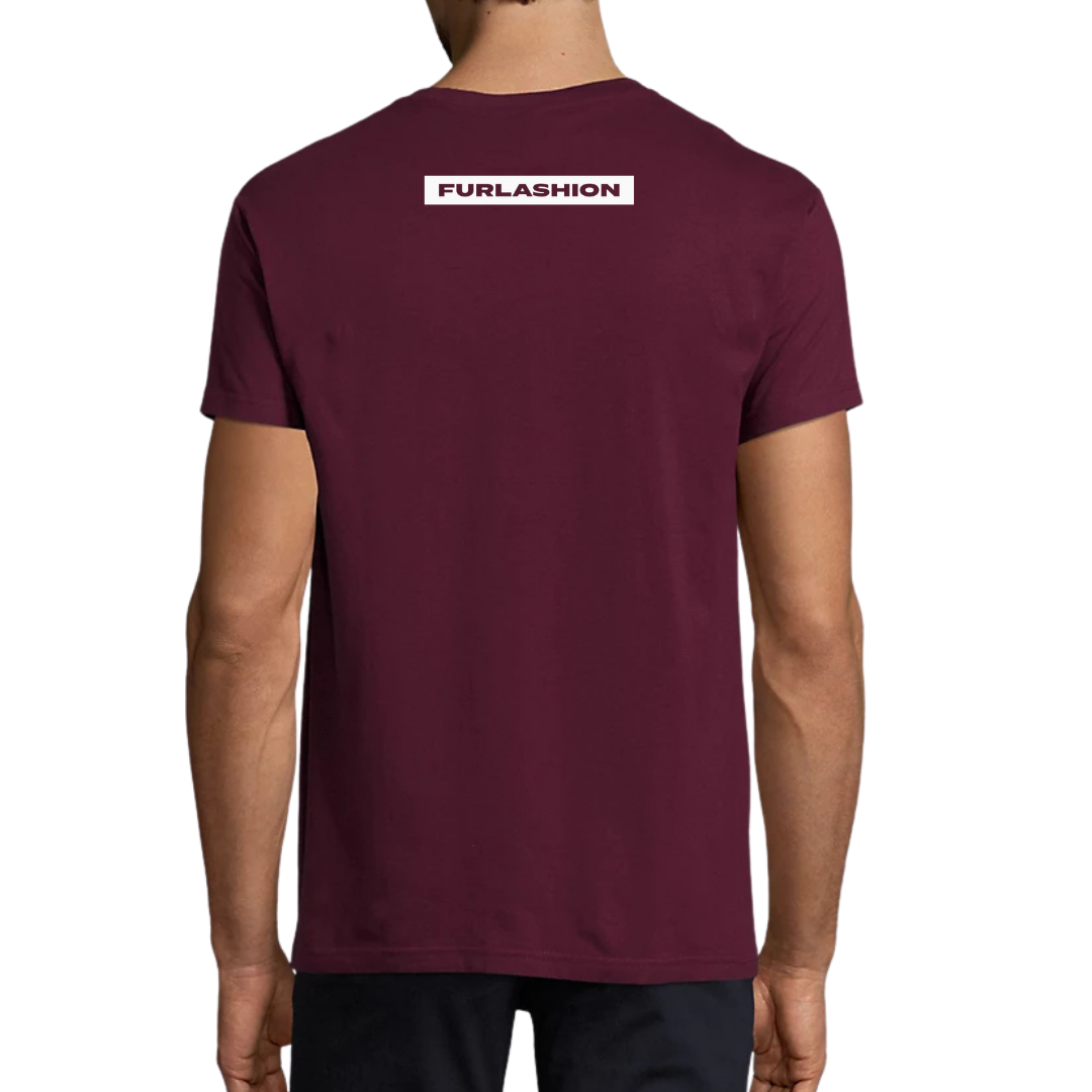 T-Shirt FURLASHION x Del Torre MOLE DUT E NON A BEVI 100% cotone - colore bordeaux