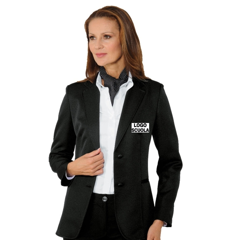 Giacca femminile con logo Istituto Flora Turistico, col Nero