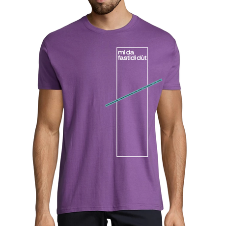 T-Shirt FURLASHION x Del Torre MI DA FASTIDI DUT 100% cotone - colore viola chiaro