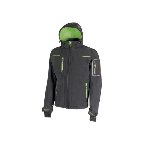 Giacca Softshell da lavoro U-Power Space Asphalt Grey/Green