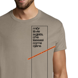 T-shirt FURLASHION x Average Furlan Guy MIOR LA VIE A GJATS, CHE LASSASI COME CJANS - 100% cotone colore light grey