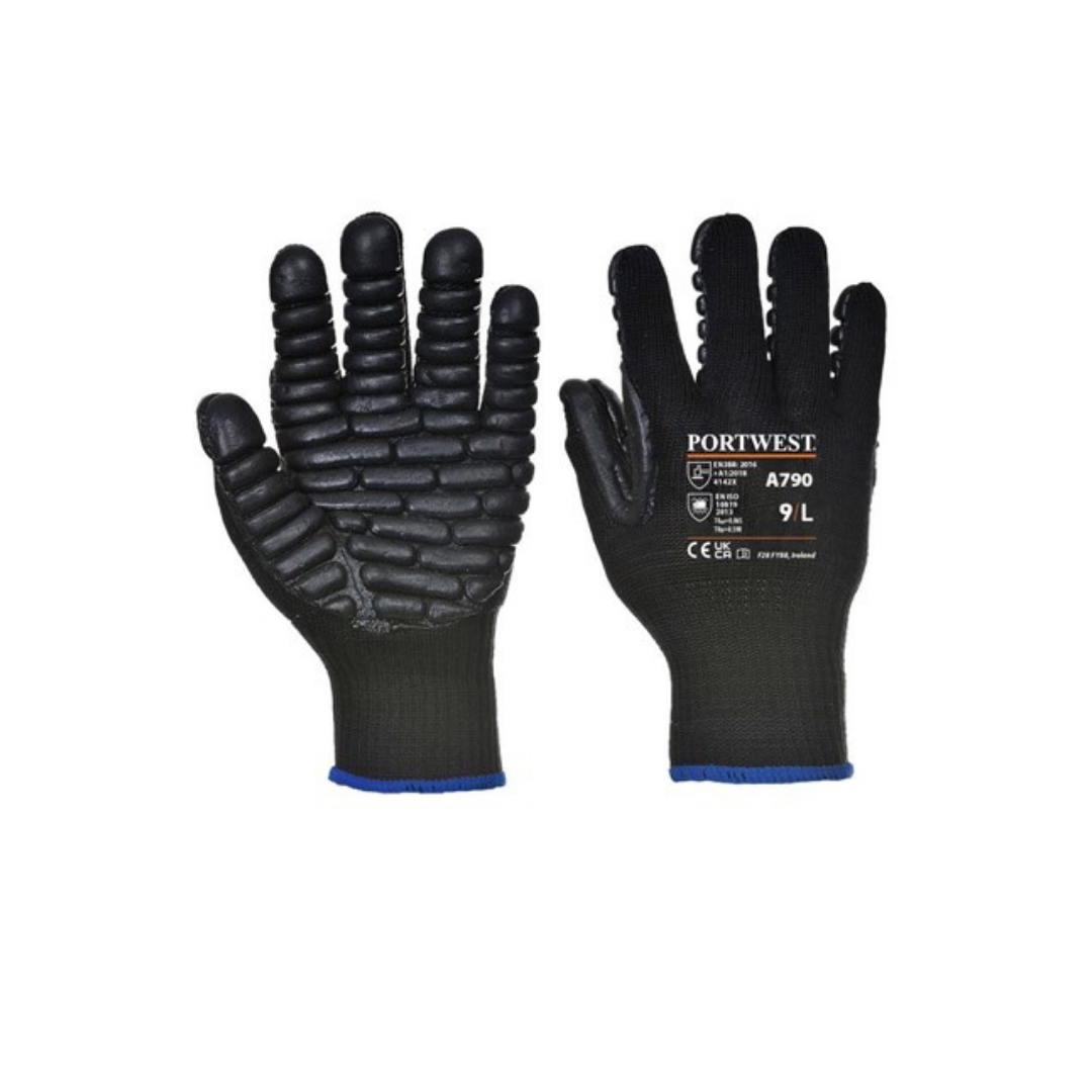 Guanti Anti Vibrazione Portwest - Nero