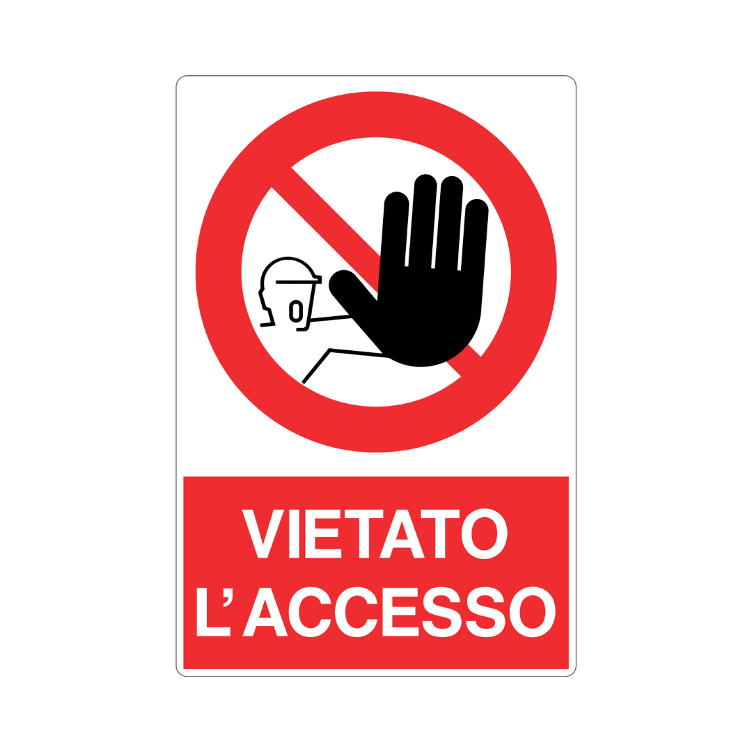 Cartello Alluminio Vietato L'Accesso 333X500 Mm – Del Torre