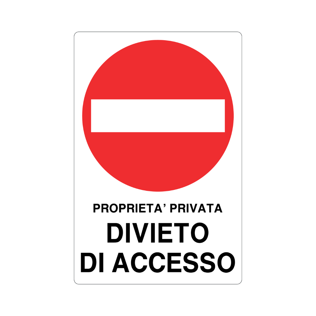 Cartello Divieto Di Sosta In Alluminio 30x20 Cm - Pubblicentro, Segnaletica Stradale Conforme Al D.Lgs. 81, Resistente Ai Raggi UV